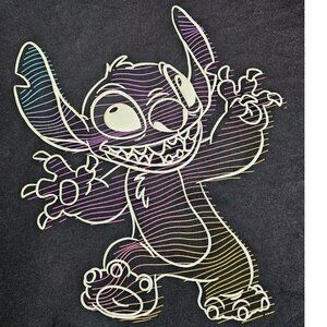 Walt Disney's Lilo And Stitch Long Sleeve Cotton Shirt Multicolored Stitch Med